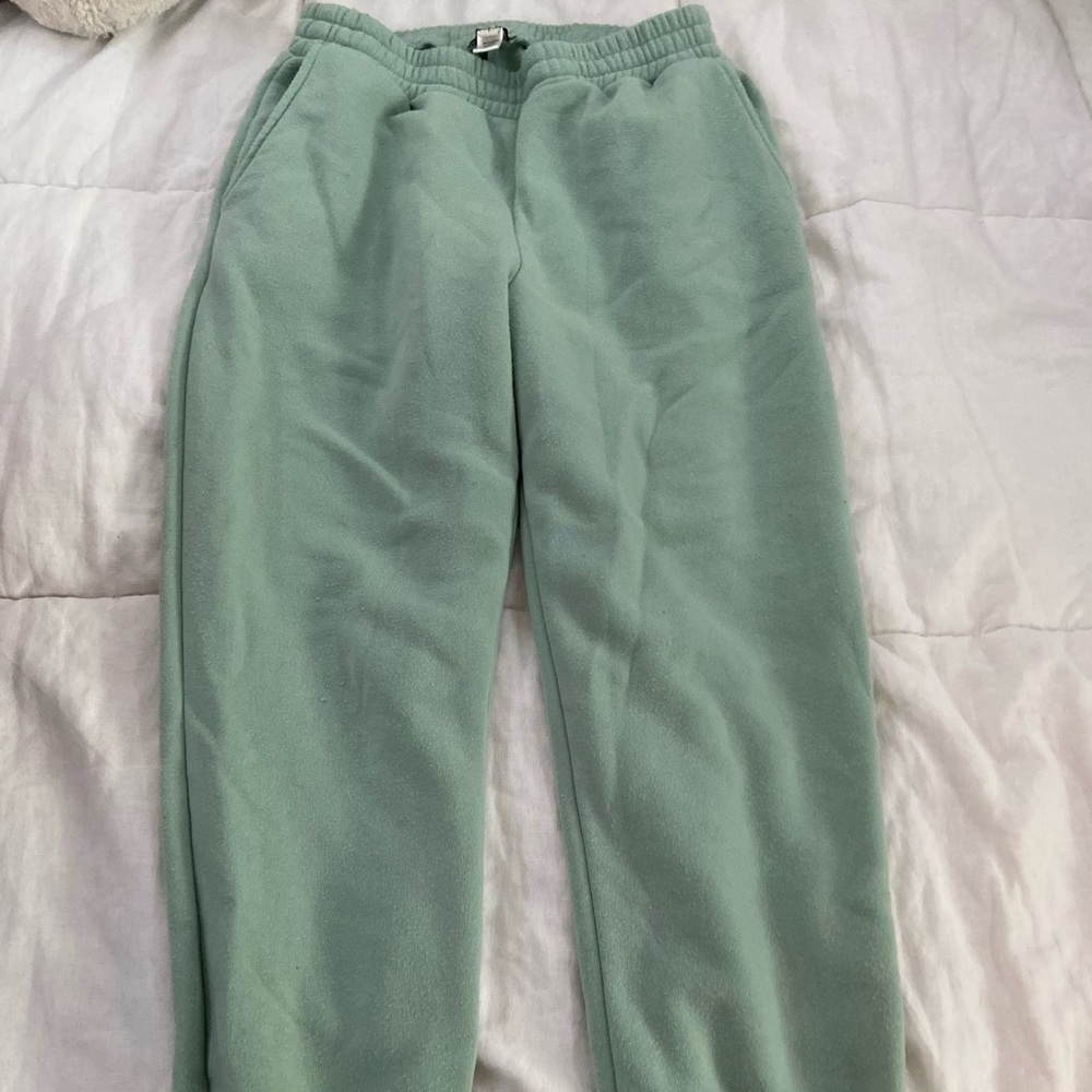 Pastel green sweatpants
